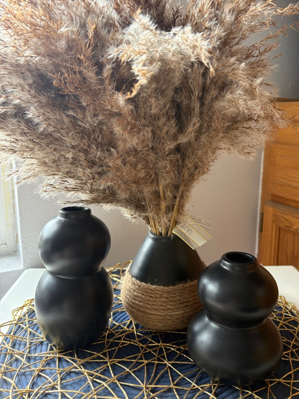 3pc sculpture decorative vases